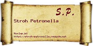 Stroh Petronella névjegykártya